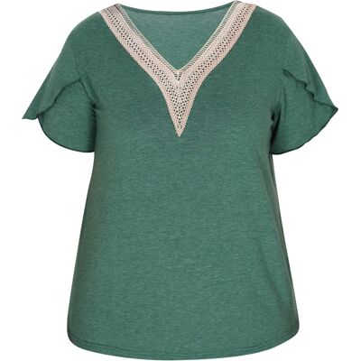 IZIA Bluse in großen Größen Frauen Schwärzliches Grün Grün XL IZIA Bluse in großen Größen Frauen Schwärzliches Grün Grün XL