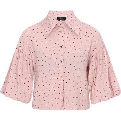 Faina Hemd Frauen rosa schwarz Rose M Faina Hemd Frauen rosa schwarz Rose M