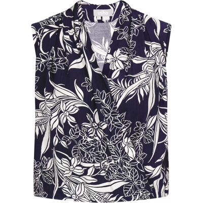 usha Bluse Frauen marineblau cremeweiß Marine XL usha Bluse Frauen marineblau cremeweiß Marine XL