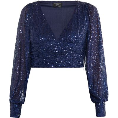 Faina Langarmshirt Damen Marine Marine S Faina Langarmshirt Damen Marine Marine S
