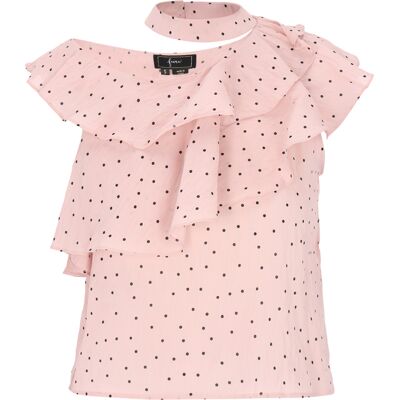 Faina Bluse Frauen rosa schwarz Rose M Faina Bluse Frauen rosa schwarz Rose M