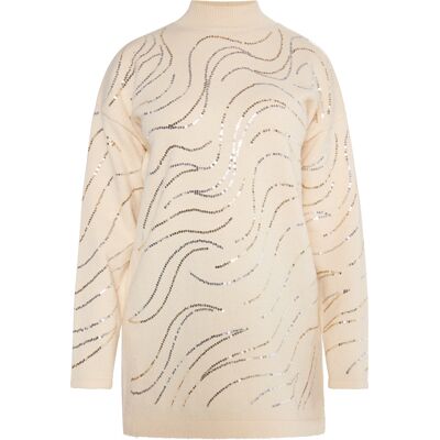 usha Strickpullover Damen Creme Creme M/L usha Strickpullover Damen Creme Creme M/L