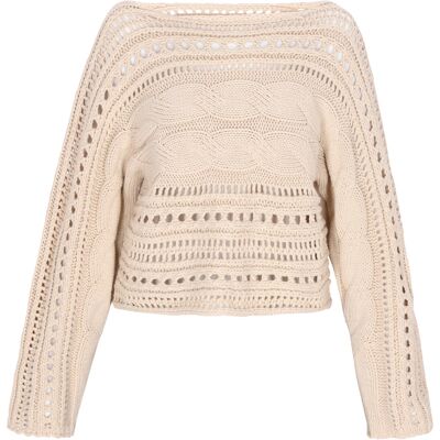 Faina Pullover Frauen Beige Creme Beige L Faina Pullover Frauen Beige Creme Beige L