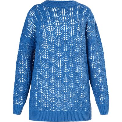 IZIA Strickpullover Damen blau Blau S IZIA Strickpullover Damen blau Blau S
