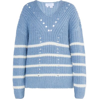 usha Strickpullover Damen Denimblau Blau XL usha Strickpullover Damen Denimblau Blau XL
