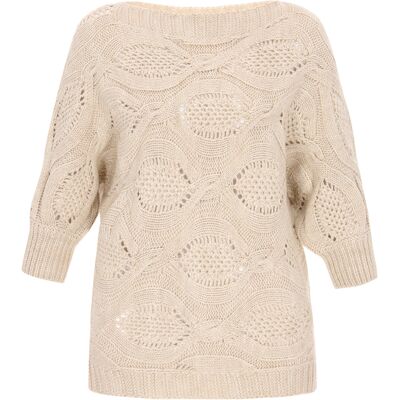 usha Pullover Frauen Creme-Melange Creme XS/S usha Pullover Frauen Creme-Melange Creme XS/S