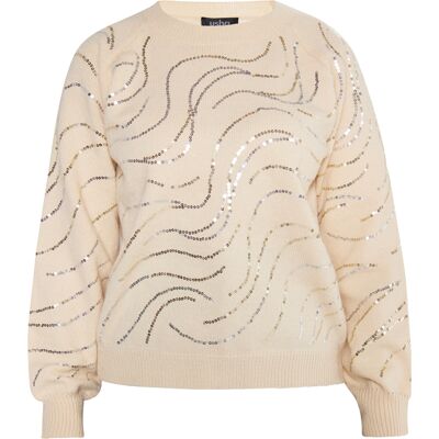 usha Strickpullover Damen Creme Creme M/L usha Strickpullover Damen Creme Creme M/L