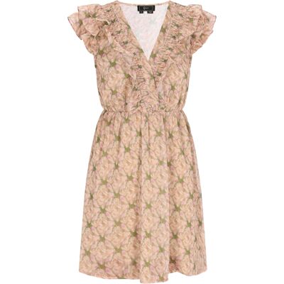 Faina Kleid Frauen beige mehrfarbig Beige M Faina Kleid Frauen beige mehrfarbig Beige M