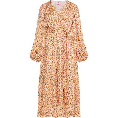 IZIA Maxikleid mit Print Damen Wollweiß Mehrfarbig Cremefarben M IZIA Maxikleid mit Print Damen Wollweiß Mehrfarbig Cremefarben M