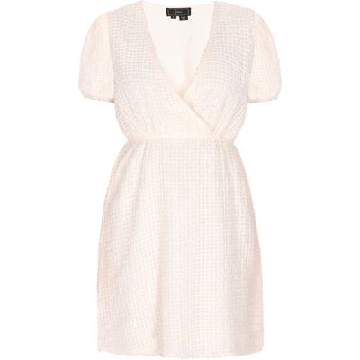 Faina Kleid Frauen cremefarben Wollweiß M Faina Kleid Frauen cremefarben Wollweiß M