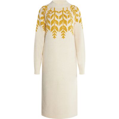 usha Maxi Strickkleid Damen Creme Mehrfarbig Creme L usha Maxi Strickkleid Damen Creme Mehrfarbig Creme L