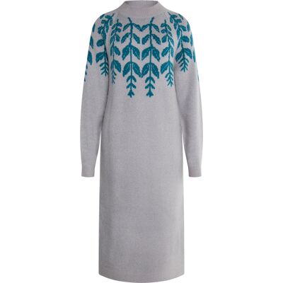 usha Maxi Strickkleid Damen Grau Mehrfarbig Grau XL usha Maxi Strickkleid Damen Grau Mehrfarbig Grau XL