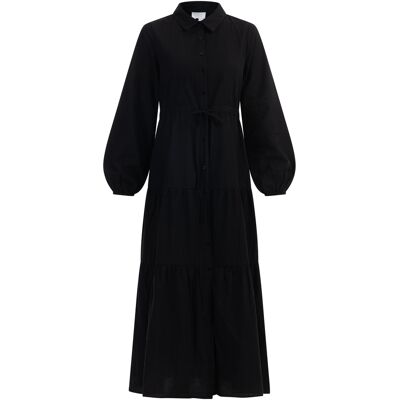 usha Maxikleid aus Baumwolle Damen schwarz Schwarz L usha Maxikleid aus Baumwolle Damen schwarz Schwarz L