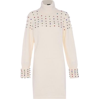 Faina Pullover Damen Wollweiß Cremefarben M/L Faina Pullover Damen Wollweiß Cremefarben M/L