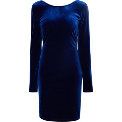 Faina Samtkleid mit Strass Damen blau Blau S Faina Samtkleid mit Strass Damen blau Blau S