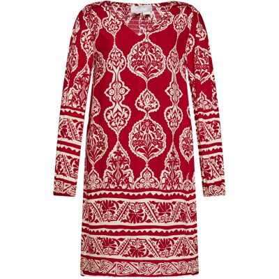 usha Kleid Damen dunkelrot Creme Dunkelrot M usha Kleid Damen dunkelrot Creme Dunkelrot M