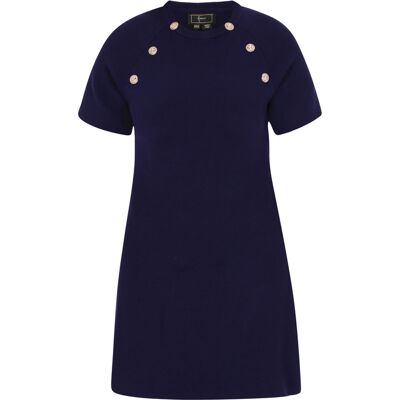 Faina Kleid Frauen Marine Marineblau M/L Faina Kleid Frauen Marine Marineblau M/L