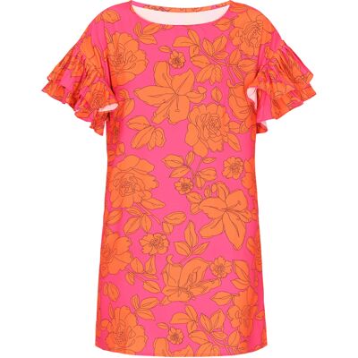 Faina Kleid Frauen rosa-orange Orange XL Faina Kleid Frauen rosa-orange Orange XL