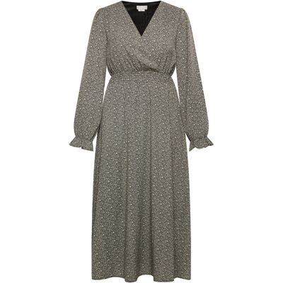 usha Maxikleid mit Allover-Print Damen schwarz/beige Schwarz und gebrochenes Weiß L usha Maxikleid mit Allover-Print Damen schwarz/beige Schwarz und gebrochenes Weiß L