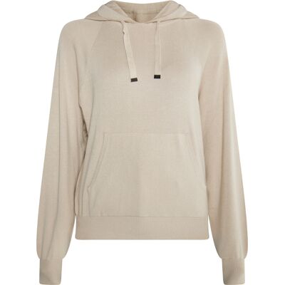 usha Strickhoodie Damen Stein Beige M usha Strickhoodie Damen Stein Beige M