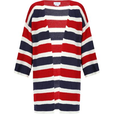 usha Strickjacke Damen Rot weiss blau Mehrfarben M/L usha Strickjacke Damen Rot weiss blau Mehrfarben M/L