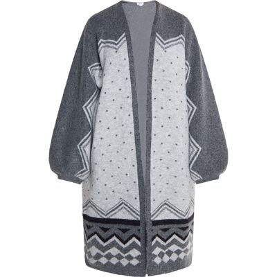 usha Strickjacke Damen Grau Mehrfarbig Mehrfarben M/L usha Strickjacke Damen Grau Mehrfarbig Mehrfarben M/L