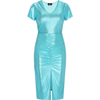 Faina Kleid Frauen Aqua Türkis S Faina Kleid Frauen Aqua Türkis S