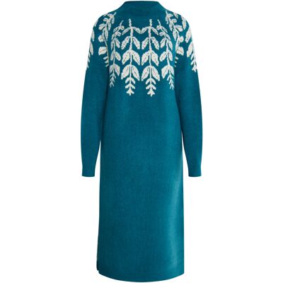 usha Maxi Strickkleid Damen Petrol Mehrfarbig Türkis L usha Maxi Strickkleid Damen Petrol Mehrfarbig Türkis L
