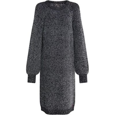 Faina Strickkleid Damen Schwarz Melange Silber Schwarzes Silber XS/S Faina Strickkleid Damen Schwarz Melange Silber Schwarzes Silber XS/S