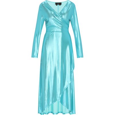 Faina Kleid Frauen Aqua Türkis XL Faina Kleid Frauen Aqua Türkis XL