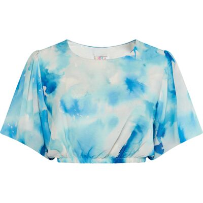 IZIA Bluse mit Batikmuster Damen Blau Mehrfarbig Mehrfarben XL IZIA Bluse mit Batikmuster Damen Blau Mehrfarbig Mehrfarben XL