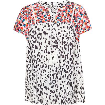 FELIPA Bluse Frauen Mehrfarbig Weiß Weiß/Mehrfarbig M FELIPA Bluse Frauen Mehrfarbig Weiß Weiß/Mehrfarbig M