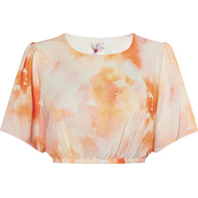 IZIA Bluse mit Batikmuster Damen Orange Mehrfarbig Mehrfarben S IZIA Bluse mit Batikmuster Damen Orange Mehrfarbig Mehrfarben S