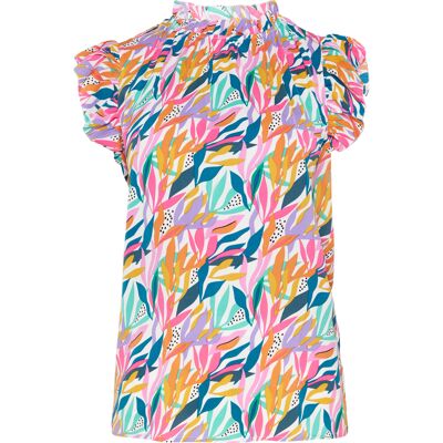 FELIPA Bluse Frauen mehrfarbige Rose Mehrfarben L FELIPA Bluse Frauen mehrfarbige Rose Mehrfarben L