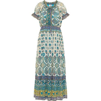 usha Maxikleid mit Allover-Print Damen Blau Mehrfarbig Mehrfarben M usha Maxikleid mit Allover-Print Damen Blau Mehrfarbig Mehrfarben M