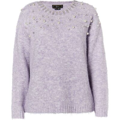 Faina Strickpullover Damen lila Lila XS/S Faina Strickpullover Damen lila Lila XS/S