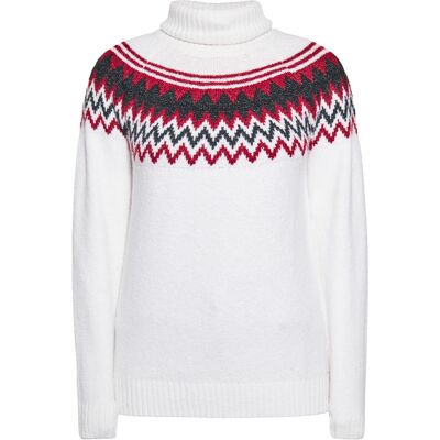 usha Strickpullover Damen Wollweiß Mehrfarbig Cremefarben XL usha Strickpullover Damen Wollweiß Mehrfarbig Cremefarben XL