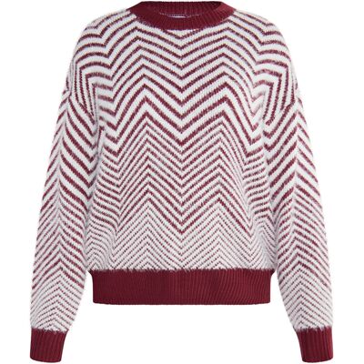 usha Zur Seite fahren Damen Dunkelkirschrot Weiss Weiß Rot M/L usha Zur Seite fahren Damen Dunkelkirschrot Weiss Weiß Rot M/L
