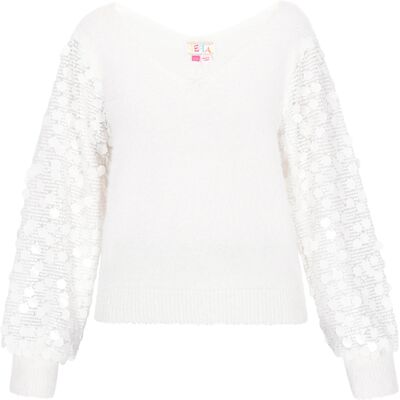 IZIA Pullover Frauen Weiß Weiß M/L IZIA Pullover Frauen Weiß Weiß M/L