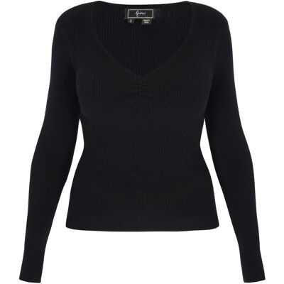 Faina Pullover Frauen Schwarz Schwarz XS Faina Pullover Frauen Schwarz Schwarz XS