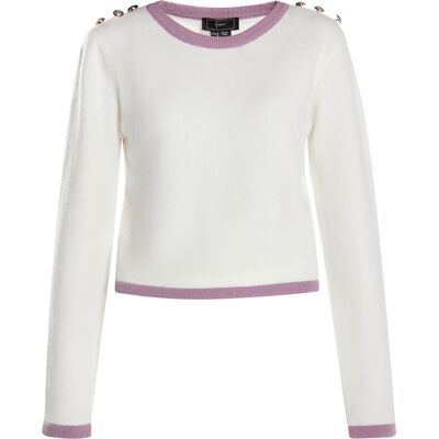 Faina Strickpullover Damen weiss Weiß M/L Faina Strickpullover Damen weiss Weiß M/L