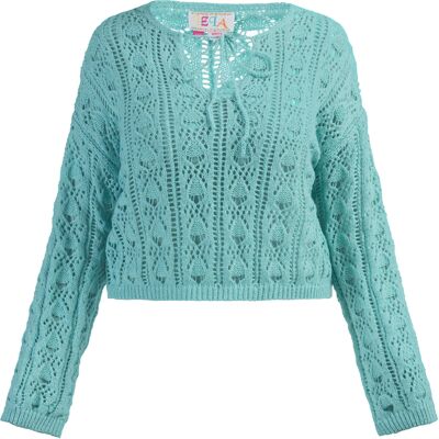 IZIA Strickpullover Damen türkis Türkis M/L IZIA Strickpullover Damen türkis Türkis M/L