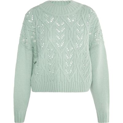 IZIA Strickpullover Damen Minze Minze S IZIA Strickpullover Damen Minze Minze S
