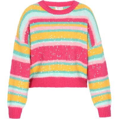 IZIA Pullover Frauen rosa mehrfarbig Mehrfarben XS/S IZIA Pullover Frauen rosa mehrfarbig Mehrfarben XS/S