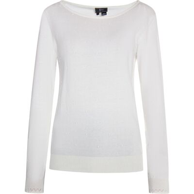 Faina Strickpullover Damen Wollweiß Cremefarben M Faina Strickpullover Damen Wollweiß Cremefarben M
