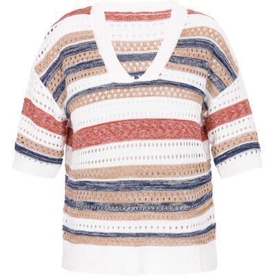 usha Pullover Frauen weiß mehrfarbig Weiß/Mehrfarbig L usha Pullover Frauen weiß mehrfarbig Weiß/Mehrfarbig L