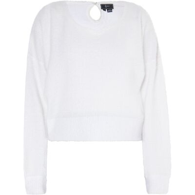Faina Strickpullover Damen weiss Weiß L Faina Strickpullover Damen weiss Weiß L
