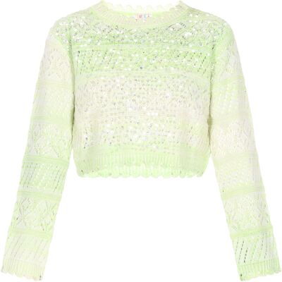 IZIA Pullover Frauen hellgrün mehrfarbig Limettengrün M/L IZIA Pullover Frauen hellgrün mehrfarbig Limettengrün M/L