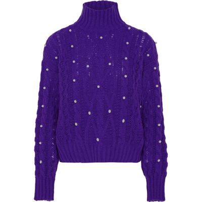 Faina Pullover mit Perlen Damen lila Lila XS/S Faina Pullover mit Perlen Damen lila Lila XS/S