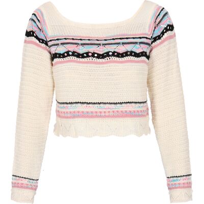 IZIA Pullover Frauen cremeweiß mehrfarbig Mehrfarben XS/S IZIA Pullover Frauen cremeweiß mehrfarbig Mehrfarben XS/S